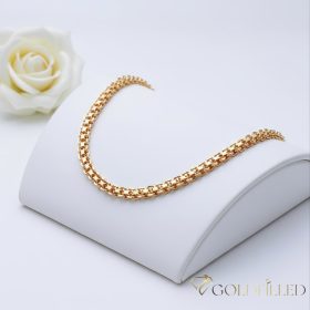   Colier  "Bismarck" antialergenic „Goldfilled” placat cu aur, 50 cm lungime și 4mm grosime, culoare 18K