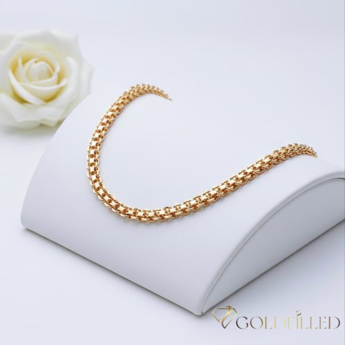 Colier  "Bismarck" antialergenic „Goldfilled” placat cu aur, 50 cm lungime și 4mm grosime, culoare 18K