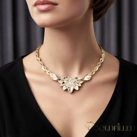   Colier exclusiv antialergic „Goldfilled” 50cm/7,2mm, culoare 14K  multicoloră