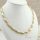 Colier exclusiv antialergenic „Goldfilled” placat cu aur, în mai multe dimensiuni 7 mm  grosime, culoare 14K