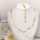 Lanț antialergic „Goldfilled” 45cm/6-8mm + Brățară 19cm + Cercei, culoare 14K