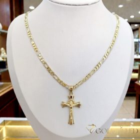   Lanț antialergic „Goldfilled” 60cm/3,5mm + pandantiv, culoare 14K