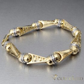   Brățară antialergică „Goldfilled” 24cm /11mm, culoare multicoloră
