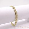 Bratara placata cu aur "Goldfilled" anti-alergenic, lungime 19 cm si grosime 7 mm, culoare 14K