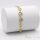 Bratara placata cu aur "Goldfilled" anti-alergenic, lungime 19 cm si grosime 10 mm, culoare 14K