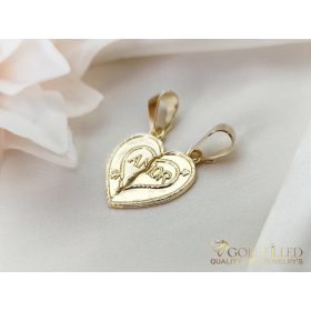   Pandantiv dublu antialergenic "Goldfilled" 32mm, culoare 14K