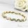 Bratara placata cu aur "Goldfilled" anti-alergenic, lungime 19 cm si grosime 5 mm, culoare 14K