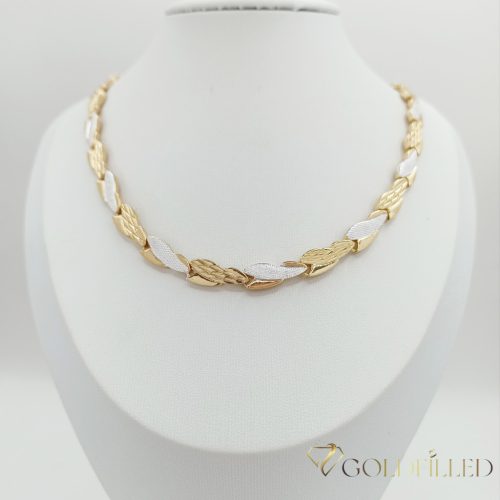 Colier exclusiv antialergic „Goldfilled” 45cm/7,2mm, culoare multicoloră 18K