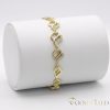Bratara placata cu aur "Goldfilled" anti-alergenic, lungime 17 cm si grosime 10 mm, culoare 14K