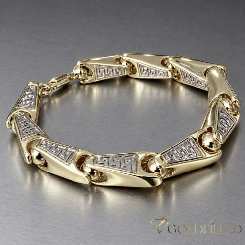 Brățară antialergică „Goldfilled” 24cm /10mm, culoare multicoloră 14K