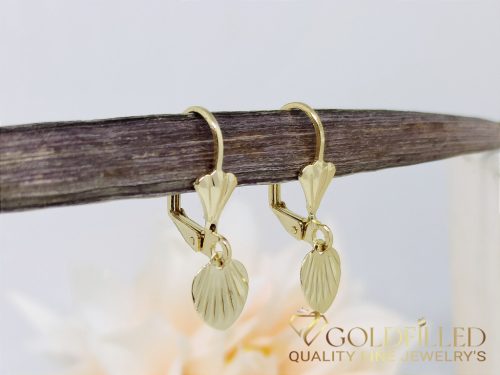 Goldfilled Cercei antialergici cu frunză 27mm culoare 14K	