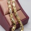 Colier Goldfilled Antiallergic Lux Barakka 70cm Lungime și 8-9mm Lățime (100g ! ) Culoare 14K Multicolor