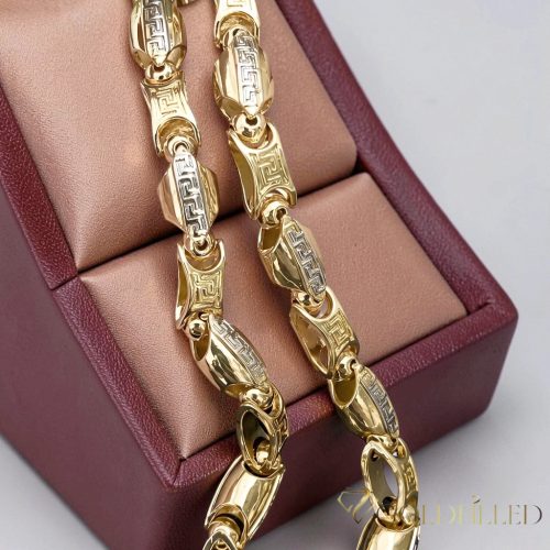 Colier Goldfilled Antiallergic Lux Barakka 70cm Lungime și 8-9mm Lățime (100g ! ) Culoare 14K Multicolor