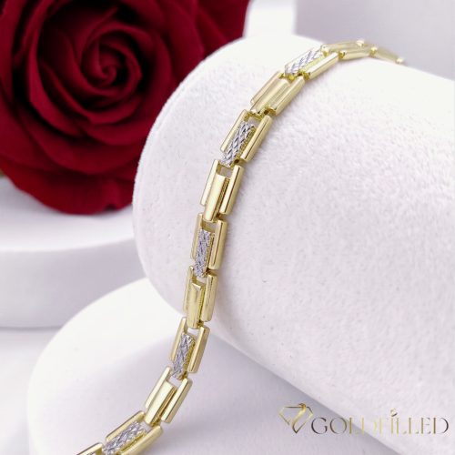 Bratara placata cu aur "Goldfilled" anti-alergenic, în mai multe dimensiuni grosime 7 mm, culoare 14K