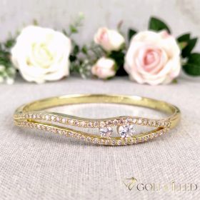   Brățară antialergică „Goldfilled” 7-4mm culoare  (14K) diametru 57mm "deschizabil"