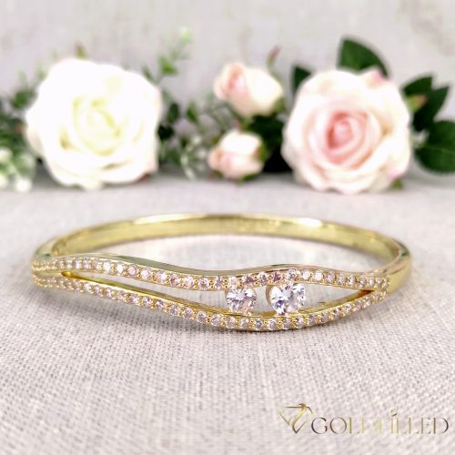 Brățară antialergică „Goldfilled” 7-4mm culoare  (14K) diametru 57mm "deschizabil"