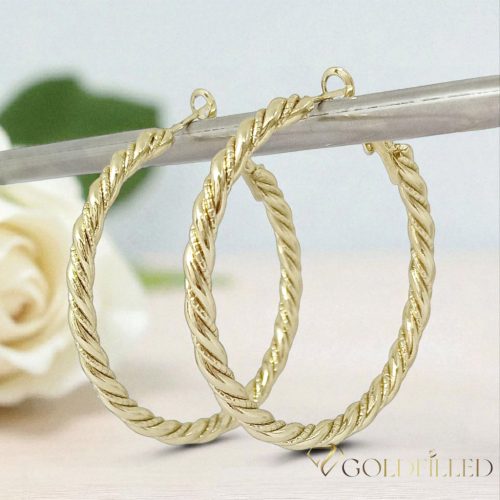 Goldfilled Cercei antialergici cerc 50mm culoare 14K	
