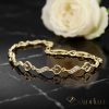 Bratara placata cu aur "Goldfilled" anti-alergenic, lungime 19 cm si grosime 5 mm, culoare 14K