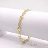 Bratara placata cu aur "Goldfilled" anti-alergenic, lungime 19 cm si grosime 5 mm, culoare 14K