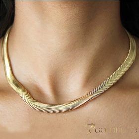   Colier Luxury Antialergic Goldfilled 45cm Lung și 6,2 mm Lățime Culoare 14K