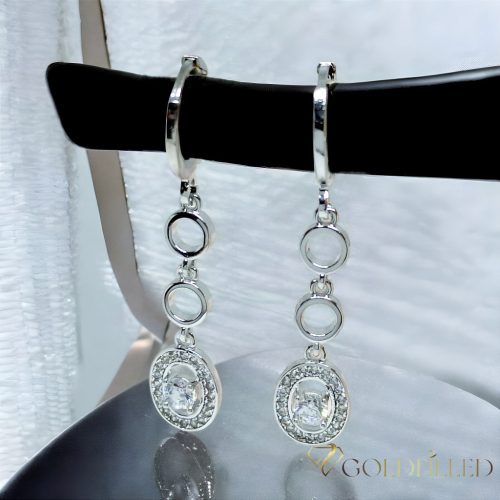 Goldfilled Cercei antialergici 38mm culoare rodiu	