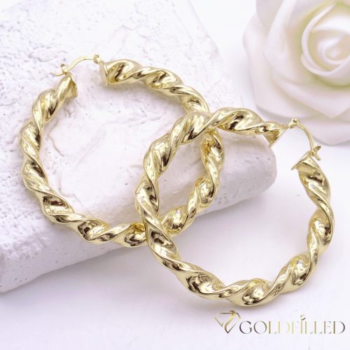 Goldfilled Cercei antialergici cerc 60mm culoare 14K	