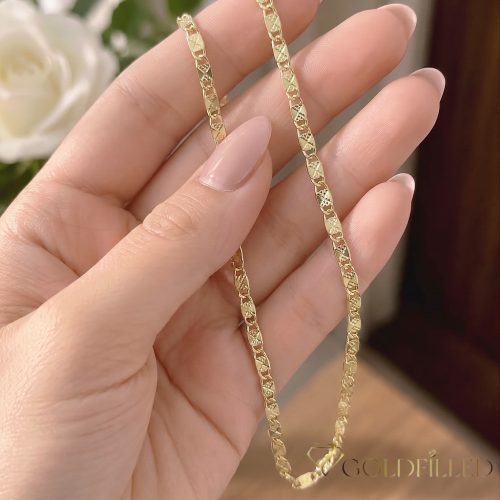 Colier Antialergic Goldfilled 55cm Lung și 3mm Lățime Culoare 14K