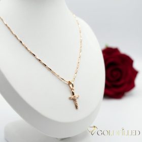   Lanț antialergic „Goldfilled” 45cm/1mm + pandantiv, culoare 18K