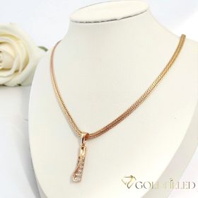   Lanț antialergic „Goldfilled” 50cm/4mm + pandantiv, culoare 18K