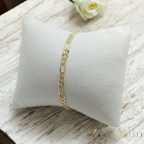 Bratara placata cu aur "Goldfilled" anti-alergenic, lungime 19 cm si grosime 4 mm, culoare 14K