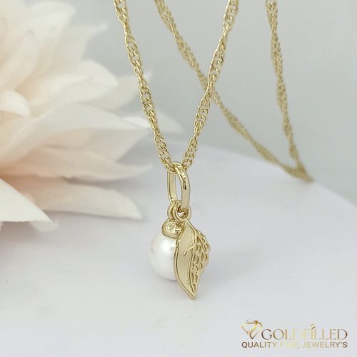Lanț antialergic „Goldfilled” 45cm/1,5mm + pandantiv, culoare 14K