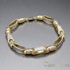   Bratara placata cu aur "Goldfilled" anti-alergenic, lungime 24 cm si grosime 8-9 mm, culoare 14K