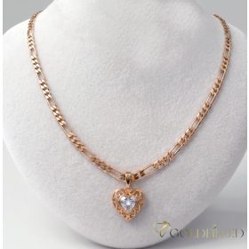   Lanț antialergic „Goldfilled” 45cm/4mm + pandantiv, culoare 18K