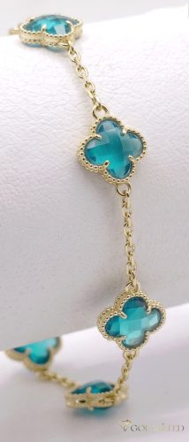 Bratara placata cu aur "Goldfilled" anti-alergenic, 18-21 cm/15mm, culoare 14K