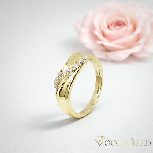  Inel antialergic „Goldfilled”, disponibile în diferite mărimi, culoare 14K