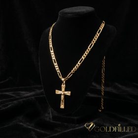   Lanț antialergic „Goldfilled” 50cm/4mm + pandantiv, culoare 18K