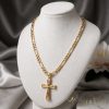 Lanț antialergic „Goldfilled” 50cm/4mm + pandantiv, culoare 18K