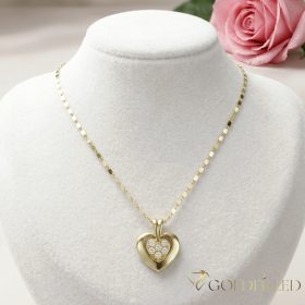   Lanț antialergic „Goldfilled” 60cm/2mm + pandantiv, culoare 14K