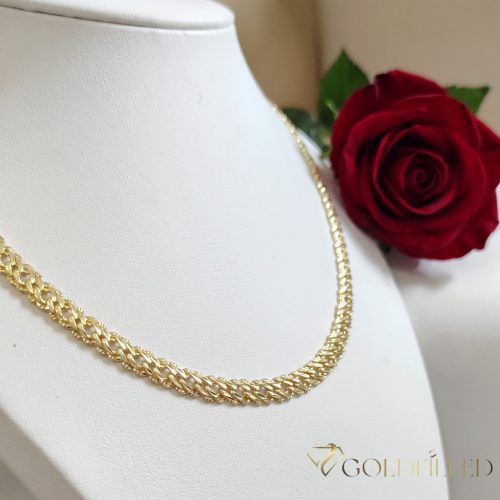 Colier Goldfilled Antiallergic Luxury 45cm Lungime și 6mm Lățime Culoare 14K