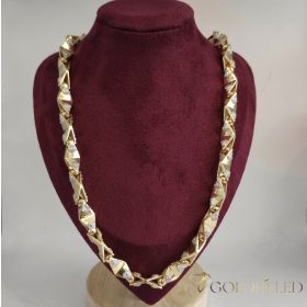   Colier Goldfilled Antiallergic Lux Barakka 70cm Lungime și 11mm Lățime (145g ! ) Culoare 14K Multicolor