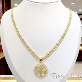   Lanț antialergic „Goldfilled” 45cm/5,2mm + pandantiv, culoare 14K
