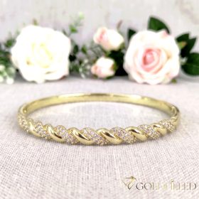   Brățară antialergică „Goldfilled” 6mm culoare  (14K) diametru 60mm "deschizabil"