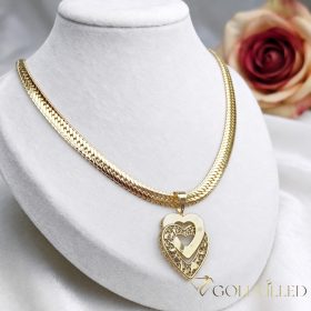   Colier Goldfilled Antiallergic Luxury 45cm Lungime și 6,5mm Lățime Culoare 14K