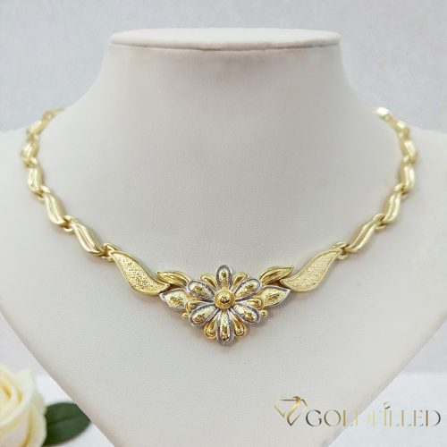 Colier exclusiv antialergic „Goldfilled” 45cm/6-20mm, culoare 14K  multicoloră