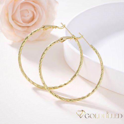 Goldfilled Cercei antialergici cerc 40mm culoare 14K	