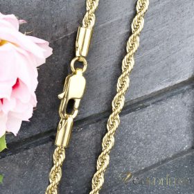   Colier Antialergic Goldfilled 55cm Lung și 3mm Lățime Culoare 14K