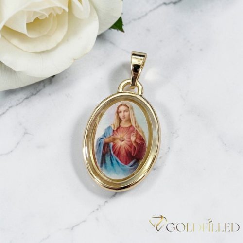 Pandantiv antialergic „Goldfilled” 27 mm, culoare 14K