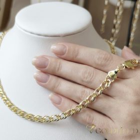  Colier Luxury Antialergic Goldfilled 45cm Lung și 6mm Lățime Culoare 14K