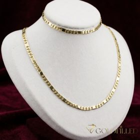   Lanț antialergic „Goldfilled” 60cm/4,5mm + Brățară 20cm , culoare 14K