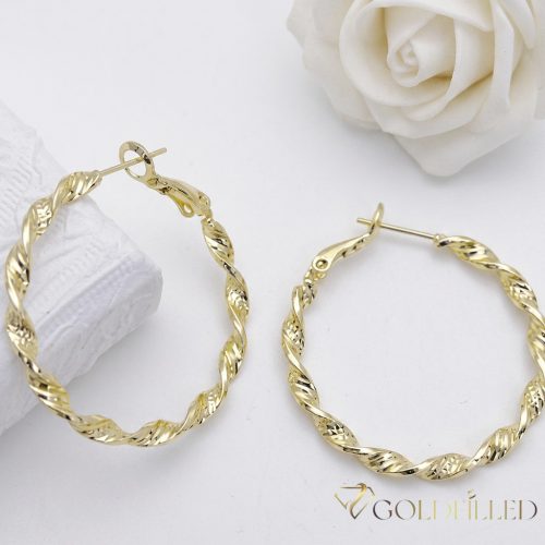 Goldfilled Cercei  35mm culoare 14K	